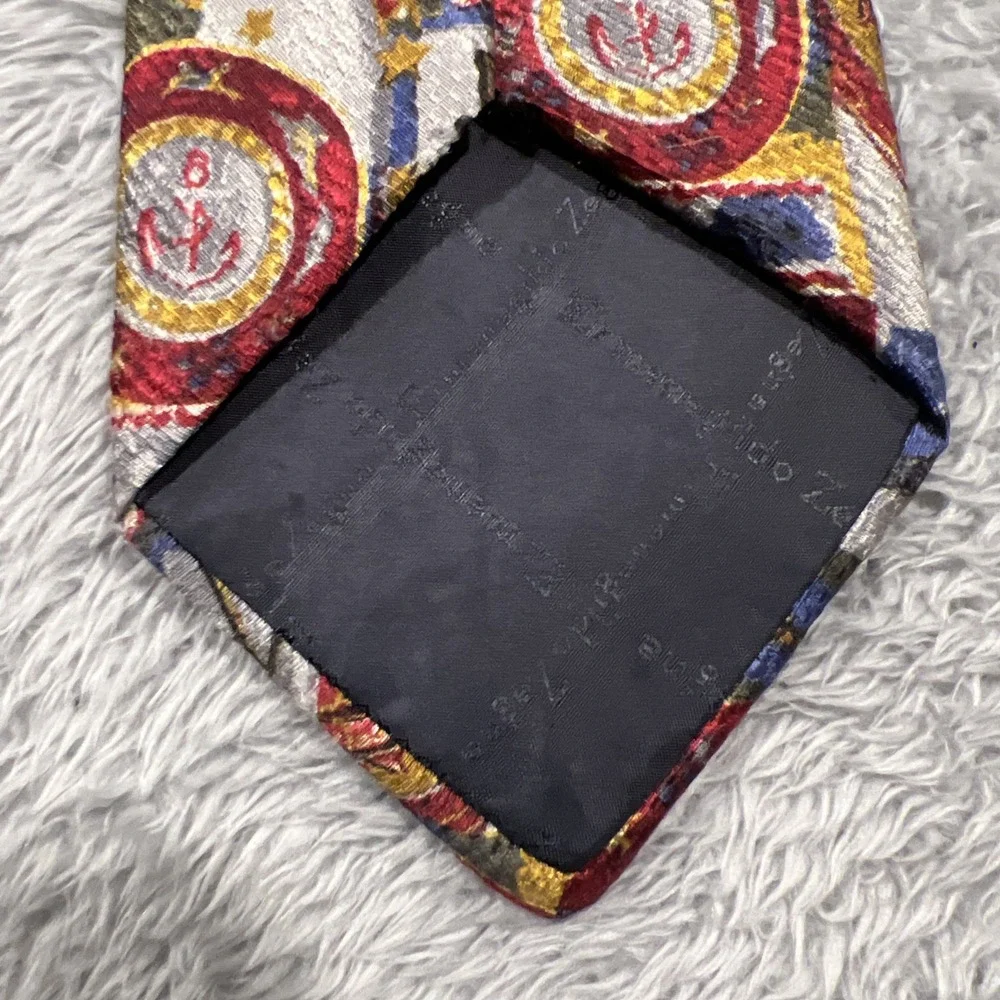 Vintage ERMENEGILDO ZEGNA Made In Italy Dress Tie Men's Silk‎ Sailboat Nautical